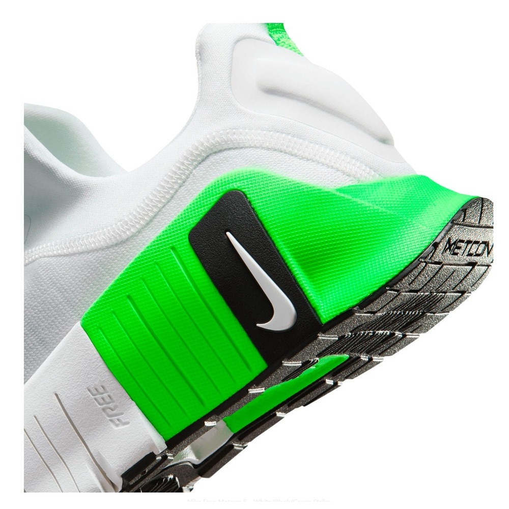 Nike Free Metcon 6 White Green Strike Black FJ7127-107 Men Training Shoes Size10 - Picture 5 of 8